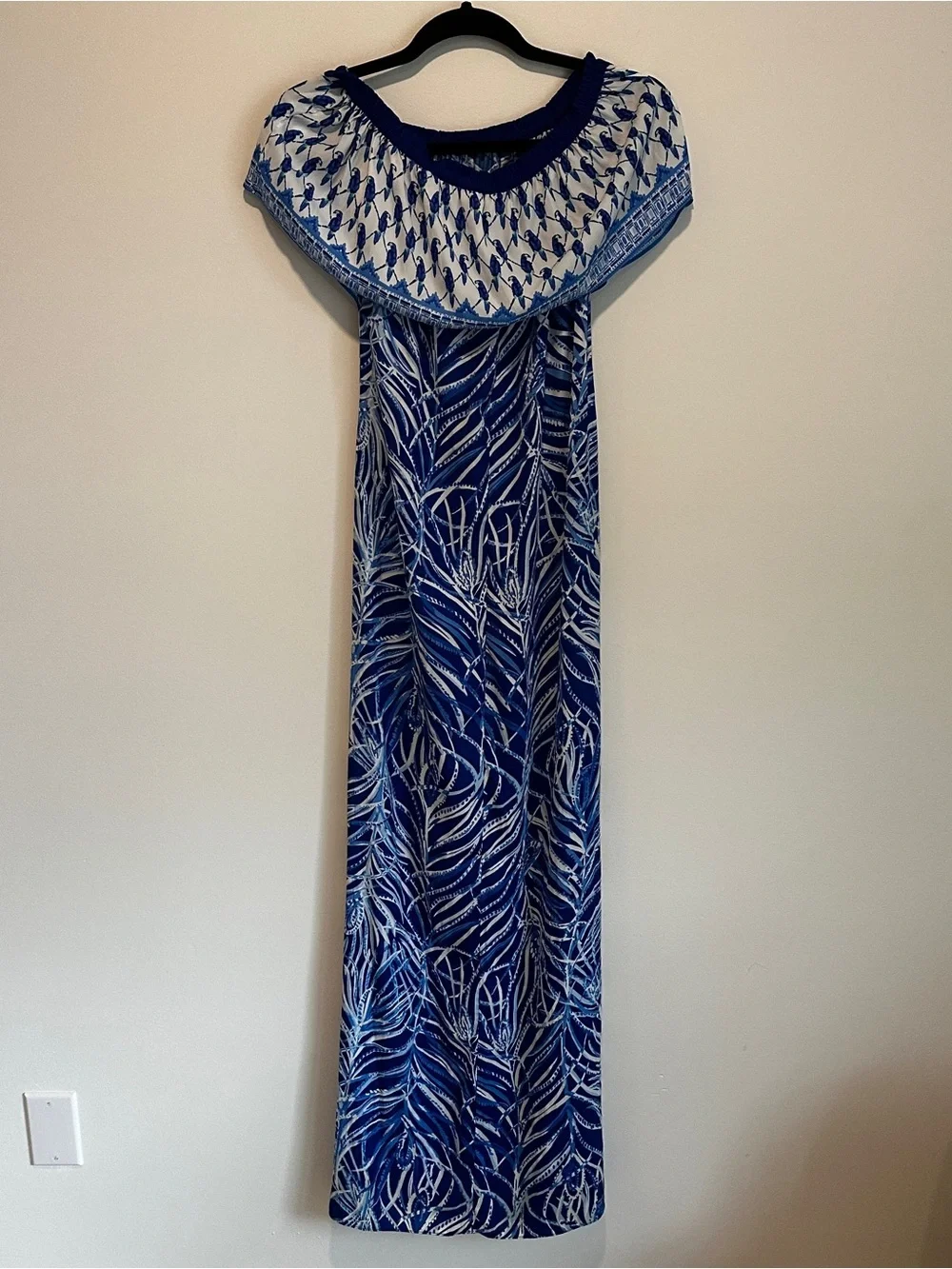 Lilly Pulitzer Alicia Maxi Dress Blue Twilight XXS Vguc - Picture 4 of 8